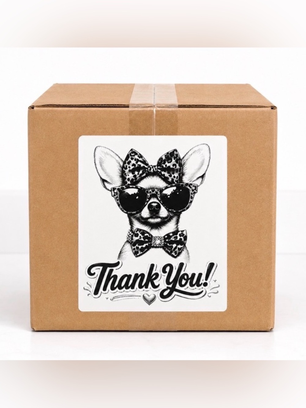 Bougie Chihuahua Thank You Stickers
 4”x6”-100ct.